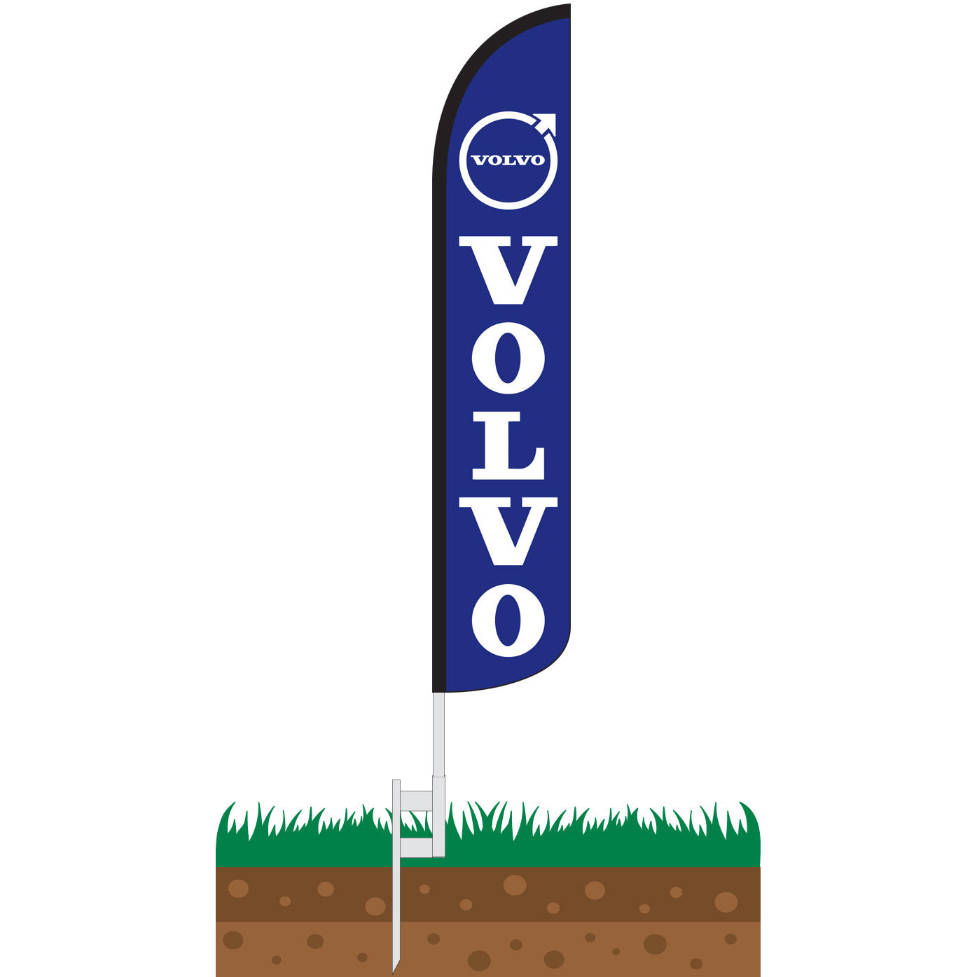 Volvo Wind-Free Feather Flag