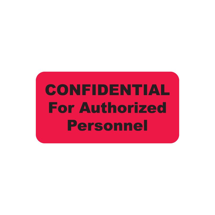 A1007 CONFIDENTIAL- Red 2" X 1" (Roll of 500)