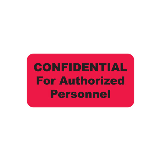 A1007 CONFIDENTIAL- Red 2" X 1" (Roll of 500)