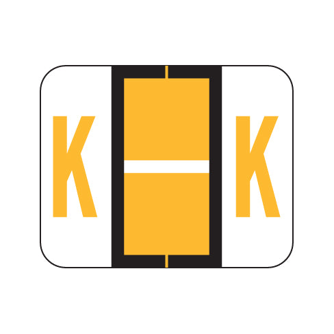 Tab 1283 "K" Labels 1" X 1-1/4" Vinyl- Roll of 500