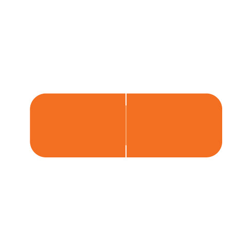 Barkley Solid Orange Labels, Laminated 1/2" X 1-1/2"- Roll of 500