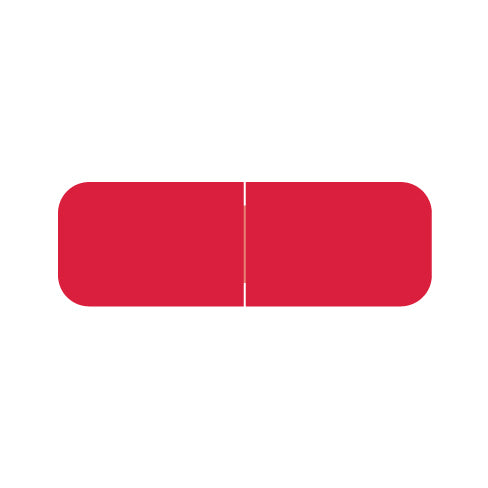 Barkley Solid Red Labels, Laminated 1/2" X 1-1/2"- Roll of 500