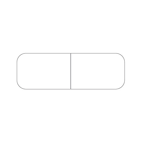 Barkley Solid White Labels, Laminated 1/2" X 1-1/2"- Roll of 500