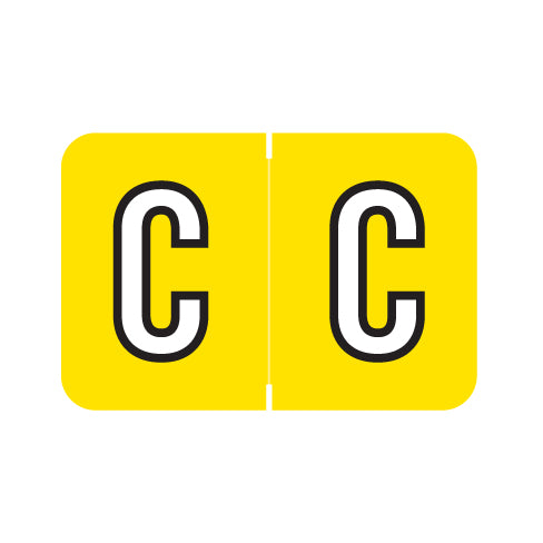 Barkley ABKM Alpha "C" Labels 1" X 1-1/2" Laminated- Roll of 500