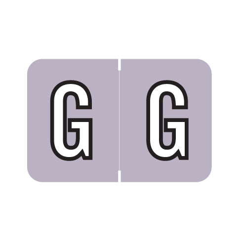 Barkley ABKM Alpha "G" Labels, 1" X 1-1/2" Laminated- Pack of 225