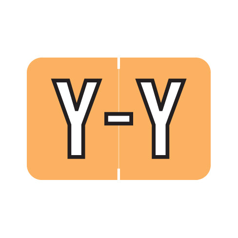 Barkley ABKM Alpha "Y" Labels, 1" X 1-1/2" Laminated- Pack of 225