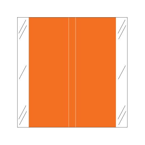 Tabbies 11600 Solid Orange Labels 1-1/2" X 1-1/2" Laminated- Roll of 500