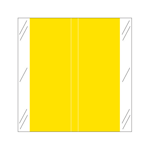 Tabbies 11600 Solid Yellow Labels 1-1/2" X 1-1/2" Laminated- Roll of 500