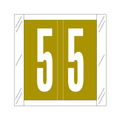 Col'R'Tab 11500 "5" Labels 1-1/2" X 1-1/2" Laminated- Roll of 500
