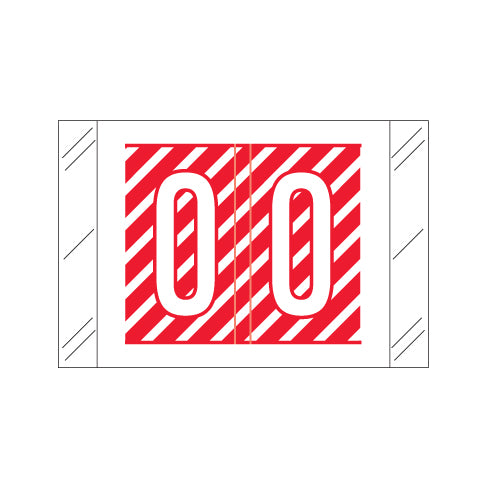 Col'R'Tab 12000 Alpha "O" Labels 1" X 1-1/2" Laminated- Roll of 500