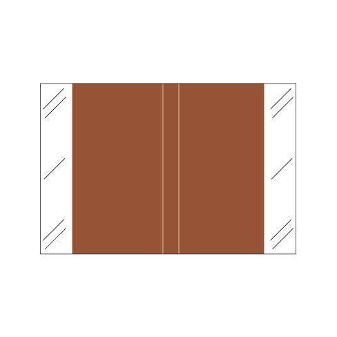 Tabbies 11100 Solid Brown Labels 1" X 1-1/2" Laminated- Roll of 500