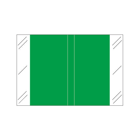 Tabbies 11100 Solid Dark Green Labels 1" X 1-1/2" Laminated- Roll of 500