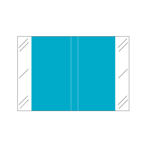 Tabbies 11100 Solid Light Blue Labels 1" X 1-1/2" Laminated- Roll of 500
