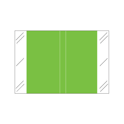 Tabbies 11100 Solid Light Green Labels 1" X 1-1/2" Laminated- Roll of 500