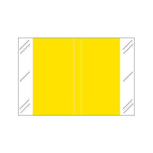 Tabbies 11100 Solid Yellow Labels 1" X 1-1/2" Laminated- Roll of 500