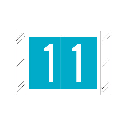 Col'R'Tab 11000 "1" Labels  1" X 1-1/2" Laminated- Roll of 500