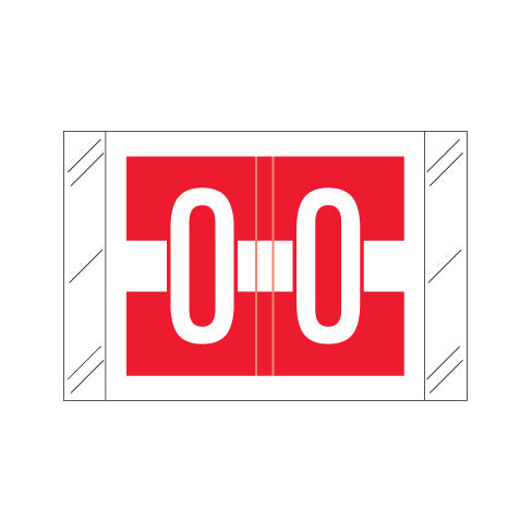 Col'R'Tab 12030 "O" Labels 1" X 1-1/2" Laminated- Roll of 500