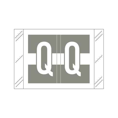 Col'R'Tab 12030 "Q" Labels 1" X 1-1/2" Laminated- Roll of 500