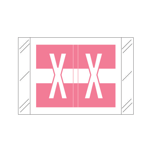 Col'R'Tab 12030 "X" Labels 1" X 1-1/2" Laminated- Roll of 500