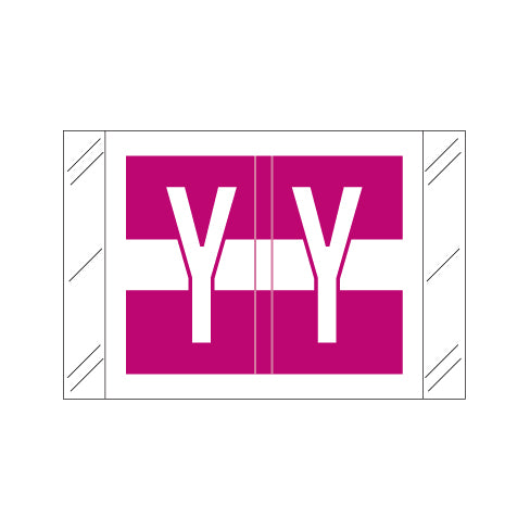 Col'R'Tab 12030 "Y" Labels 1" X 1-1/2" Laminated- Roll of 500