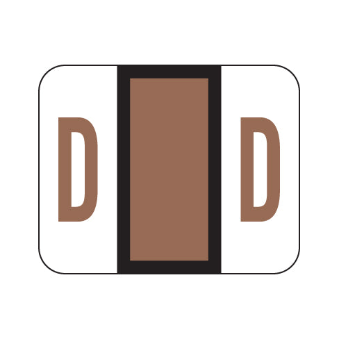File Doctor "D" Labels 1" X 1-1/4" Vinyl- Roll of 500