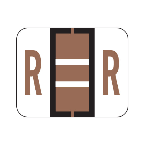 File Doctor "R" Labels 1" X 1-1/4" Vinyl- Roll of 500
