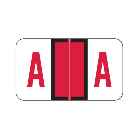 Jeter 5100 Alpha "A" Labels 15/16" X 1-5/8" Laminated- Roll of 500
