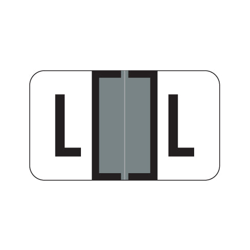 Jeter 5800 "L" Labels 15/16" X 1-5/8" Laminated- Ring Binder Pack of 240