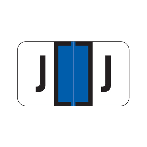 Jeter 5800 "J" Labels 15/16" X 1-5/8" Laminated- Ring Binder Pack of 240