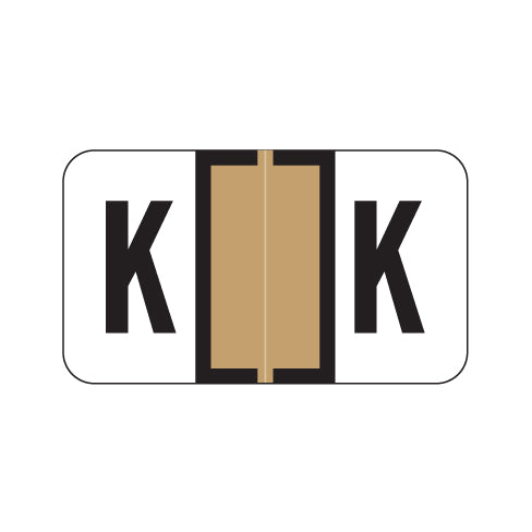 Jeter 7200 Alpha "K" Labels 15/16" X 1-5/8" Laminated- Roll of 500