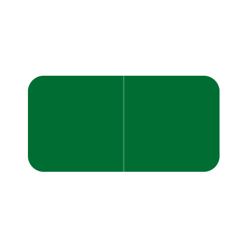 Jeter Solid Green Labels 3/4" X 1-1/2" Laminated- Roll of 500