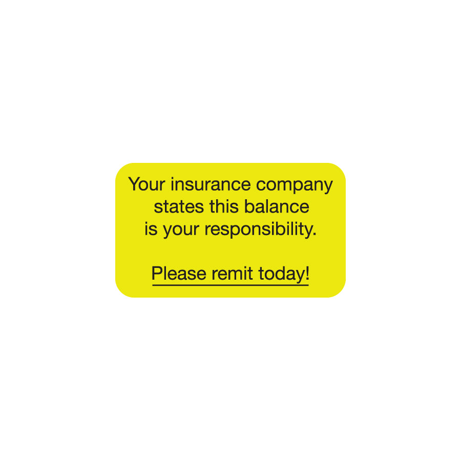 MAP2080 YOUR INSURANCE- Fluorescent Chartreuse 1-1/2" X 7/8"-Roll of 250