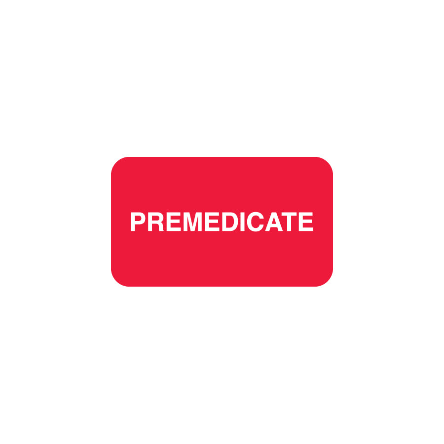 MAP2490 PREMEDICATE- Red 1-1/2" X 7/8" (Roll of 250)