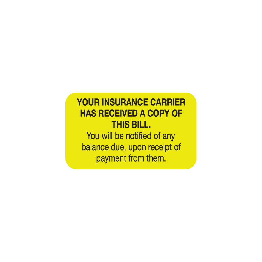 MAP5520 YOUR INSURANCE- Fluorescent Chartreuse 1-1/2" X 7/8"-Roll of 250