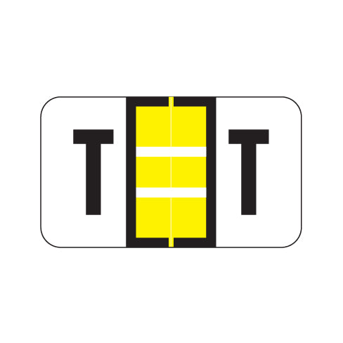 POS Alpha "T" Labels, Laminated Stock, 15/16" X 1-5/8" - Roll of 500