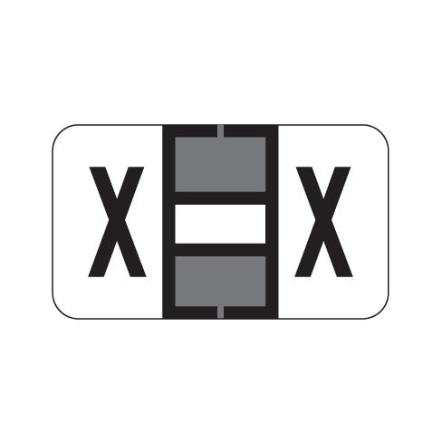 POS 2000 "X" Labels 15/16" X 1-5/8" Laminated- Ring Binder Pack of 240