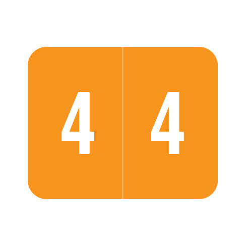 Smead DCCRN "4" Labels 1" X 1-1/4" Laminated- Roll of 500