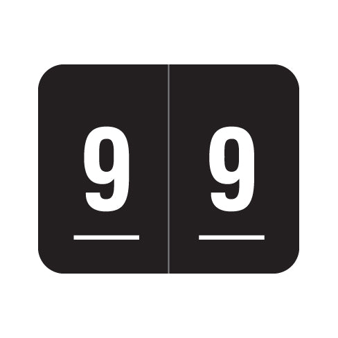 Smead DCCRN "9" Labels 1" X 1-1/4" Laminated- Roll of 500