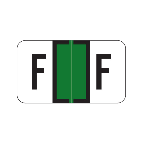 Safeguard 514 "F" Labels 15/16" X 1-5/8" Laminated- Roll of 500