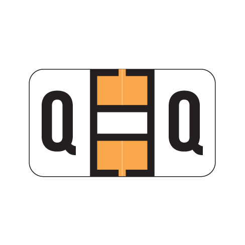 Safeguard 511 "Q" Labels 15/16" X 1-5/8" Laminated- Ring Binder Pack of 240