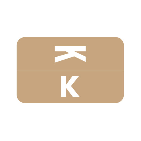 Smead ACC "K" Labels 1-5/8" x 1" Laminated- Roll of 250