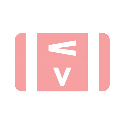 Smead ACCS "V" Labels 1-5/8" x 1" Laminated- Pack of 100