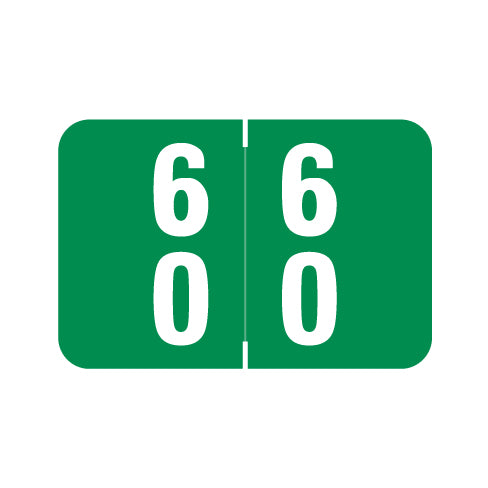 Smead DDS Double Digit "60-69" Labels 1" X 1-1/2" Laminated- Roll of 500