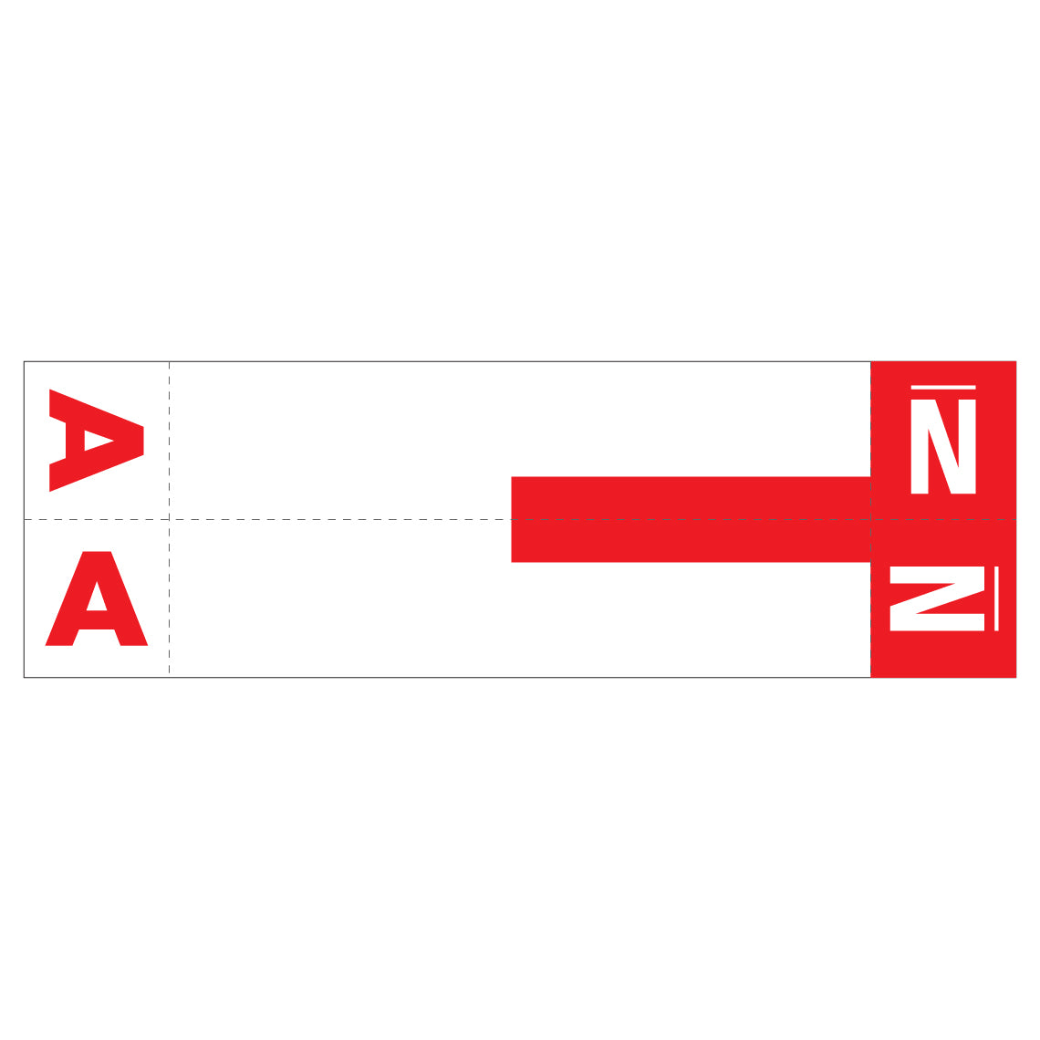 Smead NCC "AN" Labels 1-5/32" x 3-5/8" Unlaminated- Pack of 100