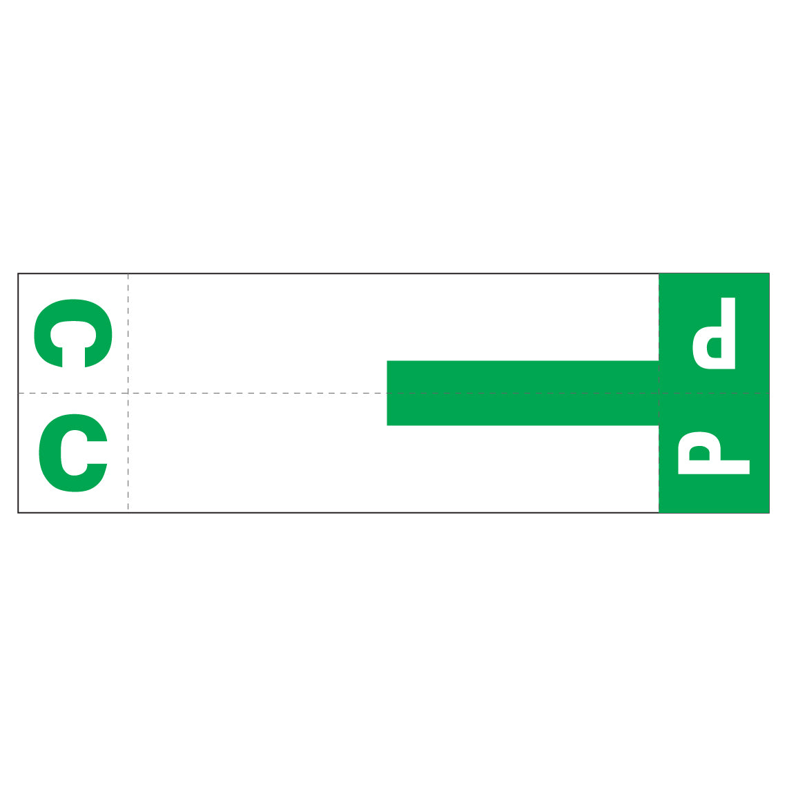 Smead NCC "CP" Labels 1-5/32" x 3-5/8" Unlaminated- Pack of 100