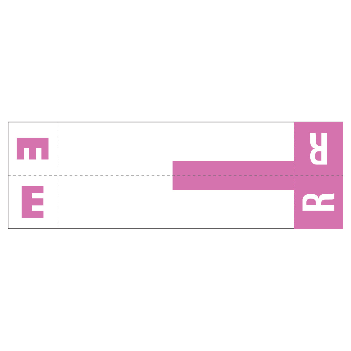 Smead NCC "ER" Labels 1-5/32" x 3-5/8" Unlaminated- Pack of 100