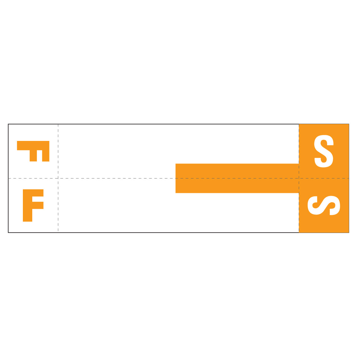 Smead NCC "FS" Labels 1-5/32" x 3-5/8" Unlaminated- Pack of 100