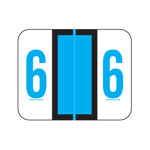 Smead BCCRN "6" Labels 1" X 1-1/4" Laminated- Roll of 500