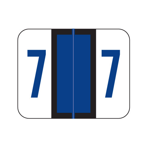 Smead BCCRN "7" Labels 1" X 1-1/4" Laminated- Roll of 500