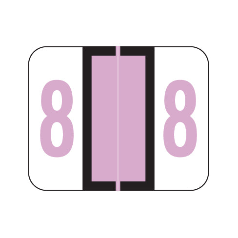 Smead BCCRN "8" Labels 1" X 1-1/4" Laminated- Roll of 500